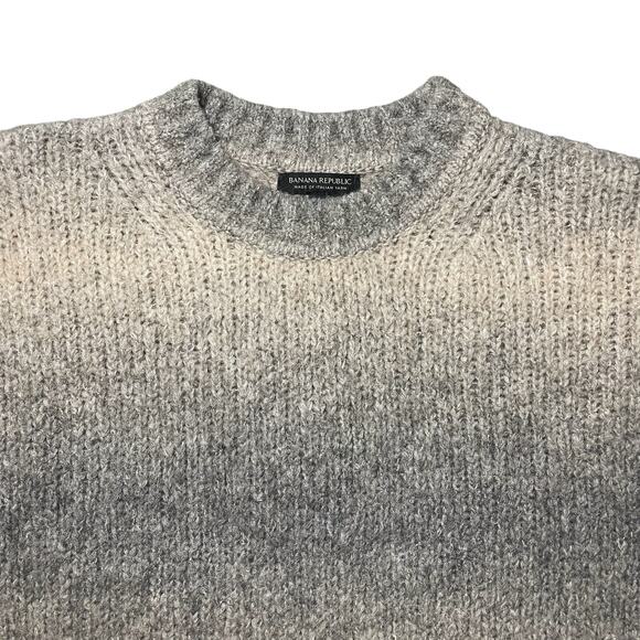 Banana Republic Vernice Oversized Ombre Sweater Alpaca Heather Gray - Size Small - Picture 2 of 8